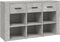 vidaXL - Dressoir - 100x30x59,5 - cm - bewerkt - hout - betongrijs