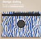 imoshion Tablet Hoes - Geschikt voor Samsung Galaxy Tab S9 11.0 inch Plus / Galaxy Tab S9 11.0 inch FE Plus / Galaxy Tab S10 Plus - 360° Draaibare Design Bookcase 2.0 - White Blue Stripes