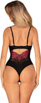 Obsessive - Rosenty Teddy - Zwart/Paars