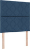 vidaXL - Hoofdbord - met - een - Diamantblokontwerp - in - Blauw - - - 100 - cm - Stoffen - Hoofdbord