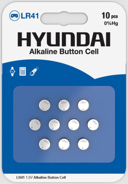 Hyundai - LR41 Knoopcel Batterij - Alkaline - 10 stuks
