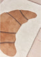OYOY Tapijt / Vloerkleed Croissant - 140 x 80 cm - Wol / Katoen - Bruin