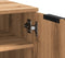vidaXL - Schoenenkast - 59x35x70 - cm - bewerkt - hout - artisanaal - eikenkleurig