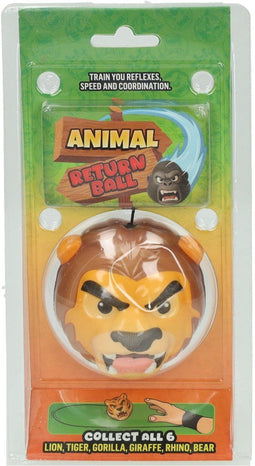Gooi en Vangspel Angry Animal - Dierenbal aan elastisch koord - Multi kleuren