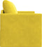 vidaXL - Vloersofa - Bed - 2-in-1 - Geel - 124x204x61 - cm - Velvet