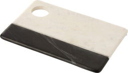 J-Line Rechthoek Opening Marmer snijplank - steen - zwart & wit - woonaccessoires