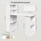 Esituro Bureau - 120x55x120cm - Bureau met opbergruimte en boekenkast - Wit
