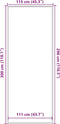 vidaXL - Deurmat - 115x300 - cm - gestreept - zwart - en - grijs