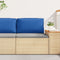 vidaXL - Ligkussen - voor - Rugleuning - Koninklijk - Blauw - 70x40x12 - cm - Oxford - Stof