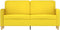 vidaXL - Tweezitsbank - 140 - cm - stof - lichtgeel