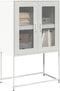 vidaXL - Hoge - kast - 68x39x107 - cm - staal - wit