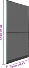 vidaXL - Hordeur - met - scharnieren - 100x215 - cm - antraciet