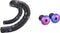Supacaz - Super Sticky Kush Galaxy Stuurlint Zwart / Oil Slick inclusief Oil Slick Aluminium Stuurplug