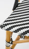 Mica Decorations Mandox Bank voor Buiten - L98 x B60 x H93 cm - Rotan - Zwart, Wit