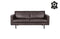 BePureHome Rodeo Bank 2-Zits - Recycle Leer - Zwart - 85x190x86