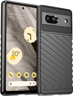 imoshion Hoesje Geschikt voor Google Pixel 7a Hoesje Siliconen - imoshion Thunder Backcover - Zwart