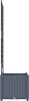 vidaXL - Tuinbak - met - Trellis - Lichtgrijs - 40x40x143 - cm