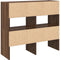 vidaXL - Schoenenrekken - 2 - st - stapelbaar - 89,5x30x40 - cm - bruin - eikenkleur