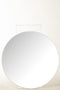 J-Line spiegel Rond - glas/metaal - wit - large - Ø 90 cm