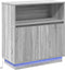 vidaXL - Dressoir - met - LED - Verlichting - Grijs - Sonoma - 71x34,5x75 - cm