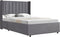 Savona Gestoffeerd Bed - 200 x 120 cm - Fluwelen Bekleding - Donkergrijs