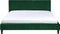 FITOU - Tweepersoonsbed - Donkergroen - 160 x 200 cm - Fluweel