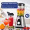 Safecourt Kitchen Blender - 1,5L Glas & 600ml To-Go beker - 1200W Krachtig & Stil - Zilver