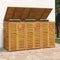 vidaXL - Afvalbakberging - drievoudig - 210x89x117 - cm - massief - acaciahout