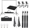 vidaXL - Fotostudioset - met - verlichtingsset - en - achtergrond