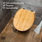 Infinity Goods Bamboe WC Bril Emmy - Toiletbril - RVS Scharnieren - Bamboe