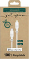 Just Green - USB C naar Lightning recyclebare kabel 1,2 m 3A - Wit