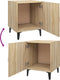 vidaXL - Nachtkastjes - 2 - st - bewerkt - hout - sonoma - eikenkleurig