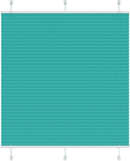 vidaXL - Plissé - rolgordijn - 115x100cm - stofbreedte - 114,4cm - petrol - groen