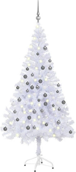 vidaXL - Kunstkerstboom - met - verlichting - en - kerstballen - 620 - takken - 180 - cm