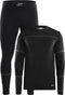 Craft Baselayer Set - Thermoset Heren - Waterafstotend Winddicht - Black/Granite