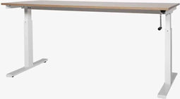Schaffenburg Verstelbaar Bureau - Slinger 180x90 robson - wit frame