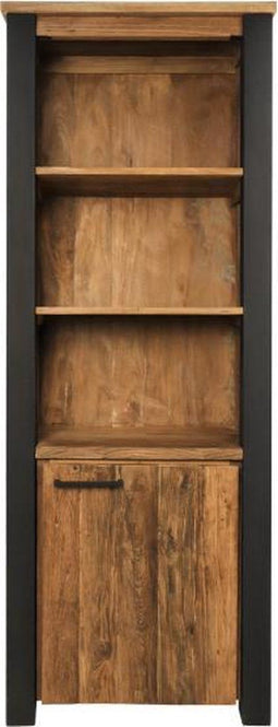 HSM Collection Boekenkast Atlanta - rustiek oud teak/metaal