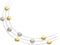 Boccia Titanium 0852.02 - Dames Ketting 45-50 cm - Puur titanium - Goudkleurige accenten