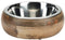 Designed by Lotte Mandira - Hondenvoerbak - Hout + RVS bakje - 16,5 cm