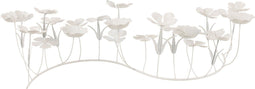 J-Line kandelaar Bloemen - metaal - wit - large