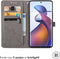 iMoshion Hoesje Geschikt voor Motorola Edge 30 Fusion Hoesje Met Pasjeshouder - iMoshion Mandala Bookcase - Grijs