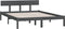 vidaXL - Bedframe - massief - grenenhout - grijs - 150x200 - cm