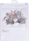 Thea Gouverneur - Borduurpakket met telpatroon - 1080A - Voorgesorteerde DMC Garens - Pioenrozen - Aida - 30 cm x 40 cm - DIY Kit