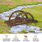 Coast Garden Bridge - Houten vijverbrug met dubbele halfwielleuning - 101,5 x 48,5 x 38 cm