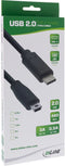 InLine 0.5m - USB2.0-C naar USB2.0 Mini-B - Zwart