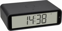 TFA Dostmann 60.2560.10 - Wekker - Digitaal - Zendergestuurd - Alarm - Snooze - Zachte permanente nachverlichting - Cijfers - Antraciet