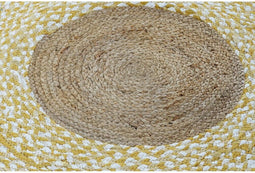 Tapijt DKD Home Decor Bruin Wit Geel (200 x 200 x 1 cm)