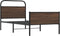 vidaXL - Bedframe - zonder - matras - bewerkt - hout - bruin - eikenkleur - 90x190 - cm