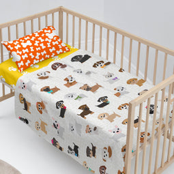 Happy Friday Sheet set 2 pieces Dogs 120x180 cm (Cot bed) Multicolor