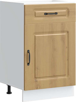 vidaXL - Keuken - onderkast - Kalmar - bewerkt - hout - artisanaal - eikenkleur